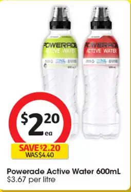 Coles Powerade Active Water offer