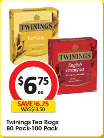 Coles Twinings Tea Bags offer