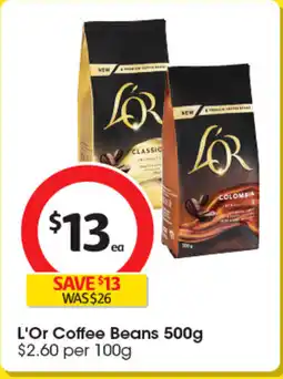 Coles L'Or Coffee Beans offer