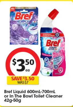 Coles Bref Liquid or In The Bowl Toilet Cleaner offer