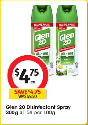 Coles Glen 20 Disinfectant Spray offer