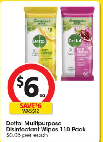 Coles Dettol Multipurpose Disinfectant Wipes offer