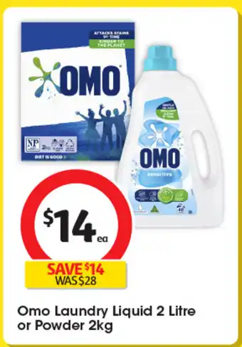 Coles Omo Laundry Liquid  or Powder offer