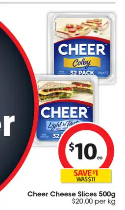 Coles Cheer Cheese Slices offer