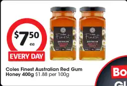 Coles Coles Finest Australian Red Gum Honey offer