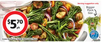 Coles Coles Australian Family Broccolini Pack offer