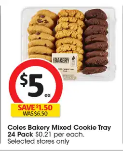 Coles Coles Bakery Mixed Cookie Tray offer