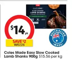 Coles Coles Made Easy Slow Cooked Lamb Shanks offer