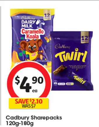 Coles Cadbury Sharepacks offer