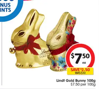 Coles Lindt Gold Bunny offer