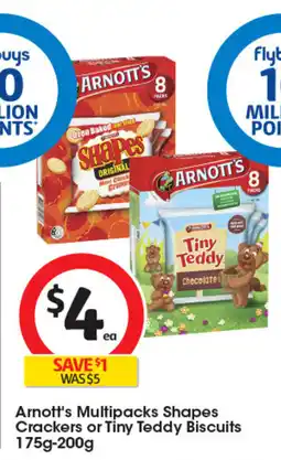 Coles Arnott's Multipacks Shapes Crackers or Tiny Teddy Biscuits offer