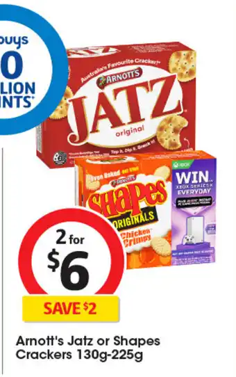 Coles Arnott's Jatz or Shapes Crackers offer