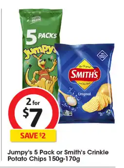 Coles Jumpy's  or Smith's Crinkle Potato Chips offer