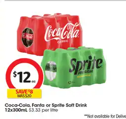 Coles Coca-Cola, Fanta or Sprite Soft Drink offer