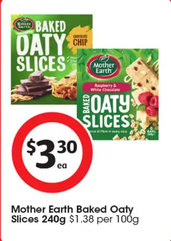 Coles Mother Earth Baked Oaty Slices offer