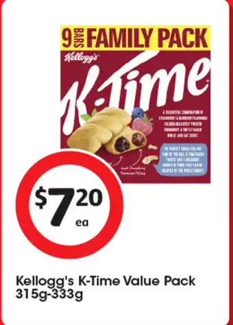 Coles Kellogg's K-Time Value Pack offer