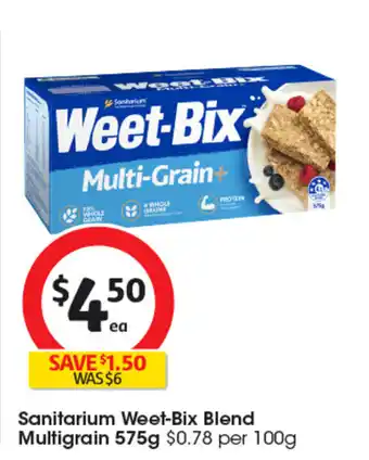 Coles Sanitarium Weet-Bix Blend Multigrain offer