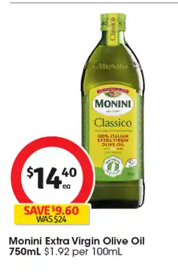 Coles Monini Extra Virgin Olive Oil offer