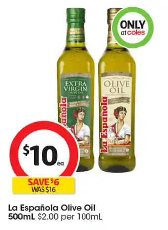 Coles La Española Olive Oil offer