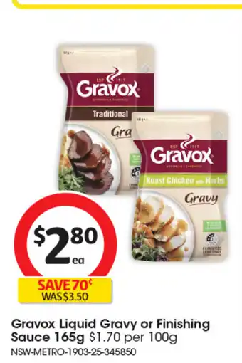 Coles Gravox Liquid Gravy or Finishing Sauce offer