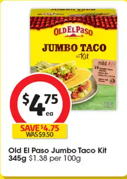 Coles Old El Paso Jumbo Taco Kit offer