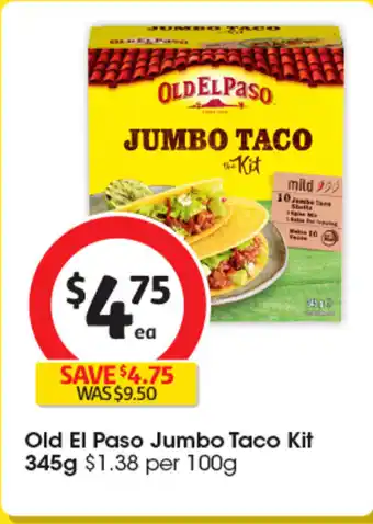 Coles Old El Paso Jumbo Taco Kit offer