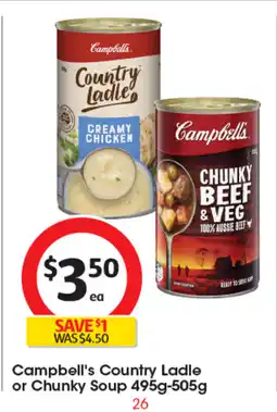 Coles Campbell's Country Ladle or Chunky Soup offer