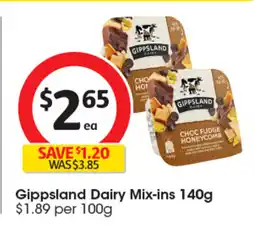 Coles Gippsland Dairy Mix-ins offer