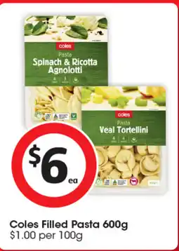 Coles Coles Filled Pasta offer