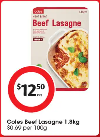 Coles Coles Beef Lasagne offer