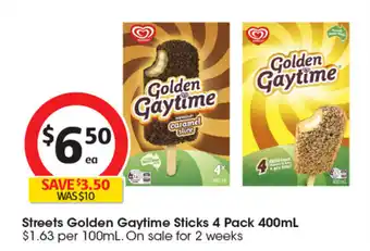 Coles Streets Golden Gaytime Sticks offer