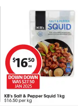 Coles KB's Salt & Pepper Squid offer