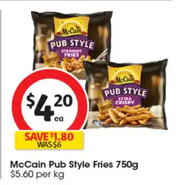 Coles McCain Pub Style Fries offer