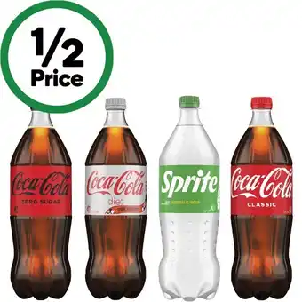 Woolworths Coca-Cola Classic, Zero Sugar or Diet Soft Drink Varieties 1.25 Litre offer