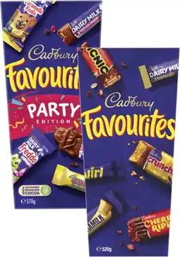 Coles Cadbury Favourites 520g offer