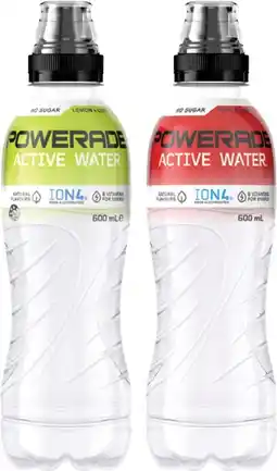 Coles Powerade Active Water 600mL offer