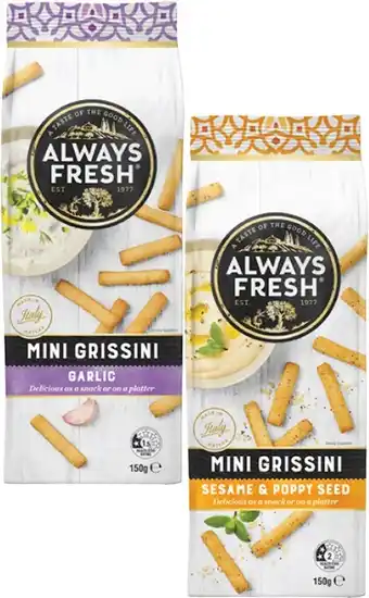 Coles Always Fresh Mini Grissini 150g offer