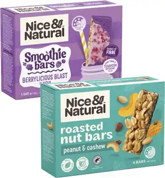 Coles Nice & Natural Nut or Smoothie Bars 100g-192g offer