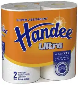 Coles Handee Ultra Paper Towel 2 Pack offer