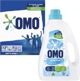 Coles Omo Laundry Liquid 2 Litre or Powder 2kg offer