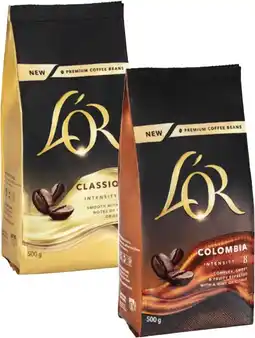 Coles L'Or Coffee Beans 500g offer