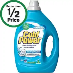 Woolworths Cold Power Laundry Liquid 2 Litre or Powder 2 kg offer