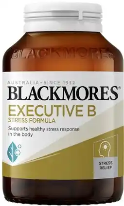 Coles Blackmores Executive B Stress Formula Tablets 125 Pack^ offer