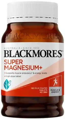 Coles Blackmores Super Magnesium+ Tablets 180 Pack^ offer