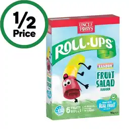 Woolworths Uncle Tobys Roll-Ups 94g Pk 6 offer