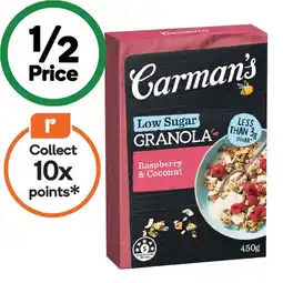 Woolworths Carman’s Granola 425-450g offer