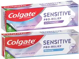 Coles Colgate Sensitive Pro Relief Multi Protection or Whitening Toothpaste 110g offer