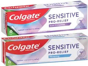 Coles Colgate Sensitive Pro Relief Multi Protection or Whitening Toothpaste 110g offer