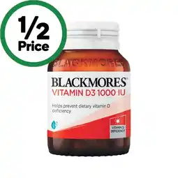 Woolworths Blackmores Vitamin D3 1000 IU Capsules Pk 60 offer