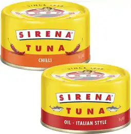 Coles Sirena Tuna 95g offer